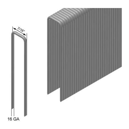 Prebena 16 Gauge Staple - 1-1/2in Length - 7/16in Crown - 304 Stainless Steel - Pkg of 5000 - Made In USA L38CRF-U5M